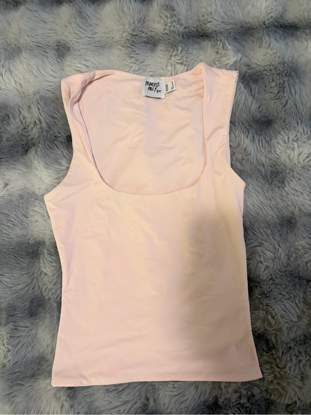 Princess Polly Light Pink Scoop Neck Tank